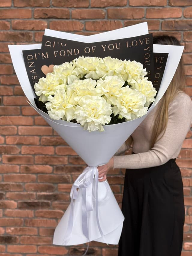 Букет из белых французских роз